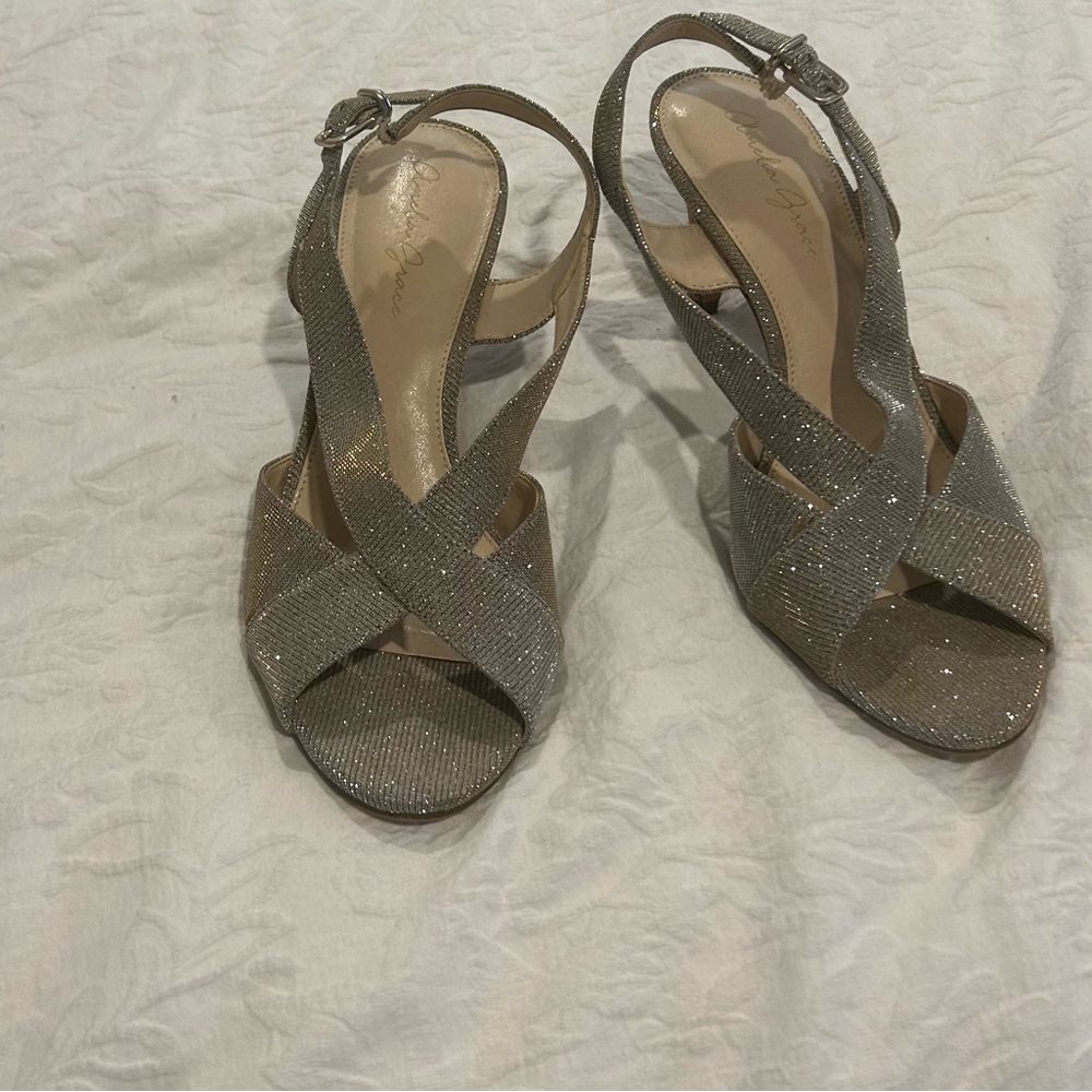 Elegant Silver Strappy Women's Sandals